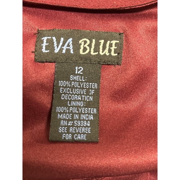 Eva Blue Burgundy Asymmetrical Slip Dress | Ruched Tie Bust Satin Midi Dress | R - Picture 8 of 10